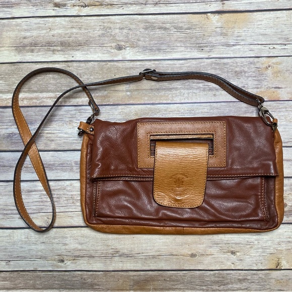 Vintage Handbags - Vintage Leather Crossbody Bag Purse Made in Italy